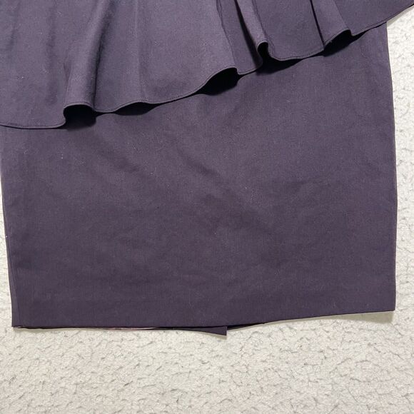 Vivianne Italy Women's 36 Wool Blend Straight/Pencil Flared Career Skirt Purple - Picture 4 of 11